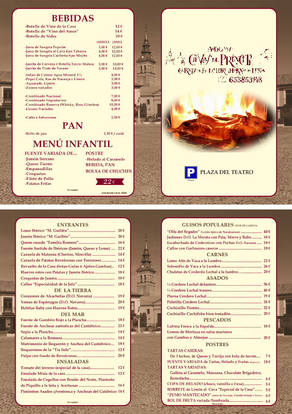 Carta de las Cuevas del Principe de Navalcarnero